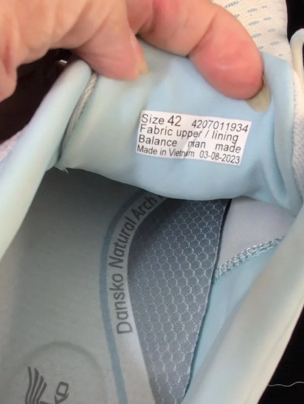 Dansko Pale Blue Women's Mesh Athletic Sneakers